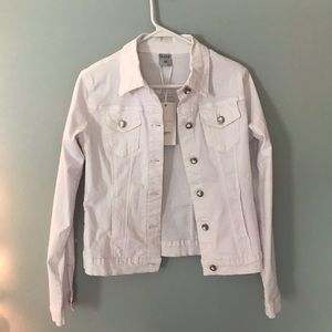 White jean jacket